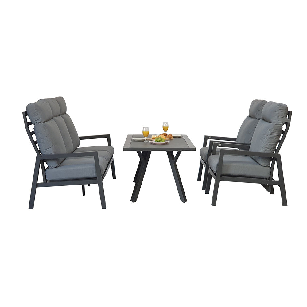 Kimmie 5 Seat High Back Sofa Dining Set