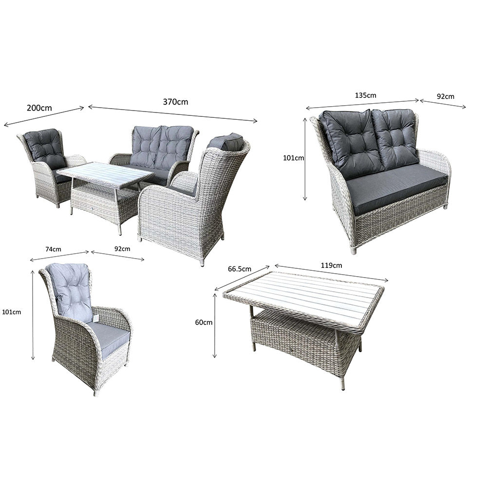 Meghan 4 Seat Sofa Set