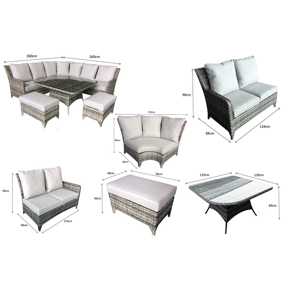 Sarah Corner Sofa Dining Set